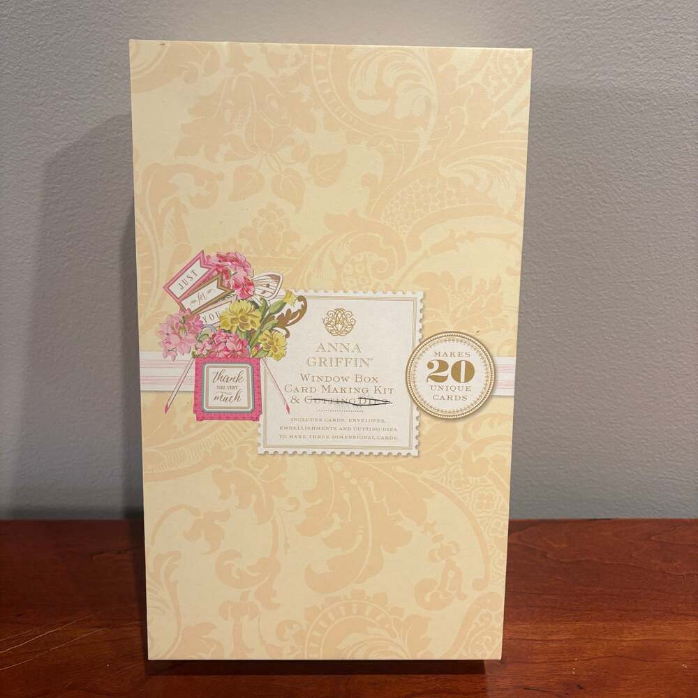 Anna Griffin Window Box Card Making Kit Partial Floral Supplies No Dies